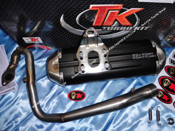 Photo de la fixation du silencieux d'échappement TURBO KIT TK MAXI SCOOTER SYM GTS et JOYMAX 125cc