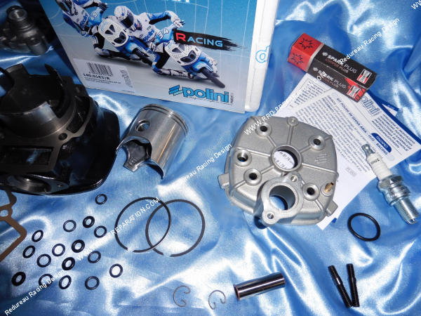 Photo de la culasse du kit 70cc Ø47mm POLINI Corse Racing fonte pour PIAGGIO liquide