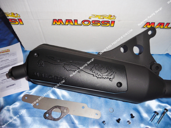 Photo du pot d'échappement MALOSSI WILD LION pour scooter minarelli horizontal (nitro, aerox, ovetto, neos, ...)