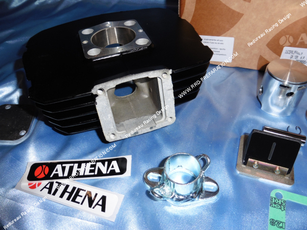 Photo du cylindre aluminium sans culasse 80cc Ø48mm ATHENA axe 12mm pour MORINI G30, MALAGUTI FIFTY FULL CX 50, GAC