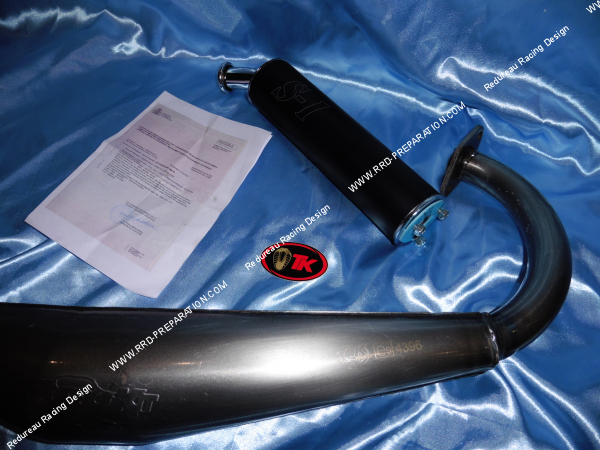 Photo de la cartouche de silencieux et du collecteur de pot d'échappement TURBOKIT TK S1 pour YAMAHA DT LC, 50cc