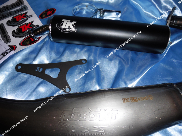 Photo de la patte de fixation du silencieux de pot d'échappement TURBOKIT TK SPORT passage bas pour YAMAHA DT LC, 50cc 2T