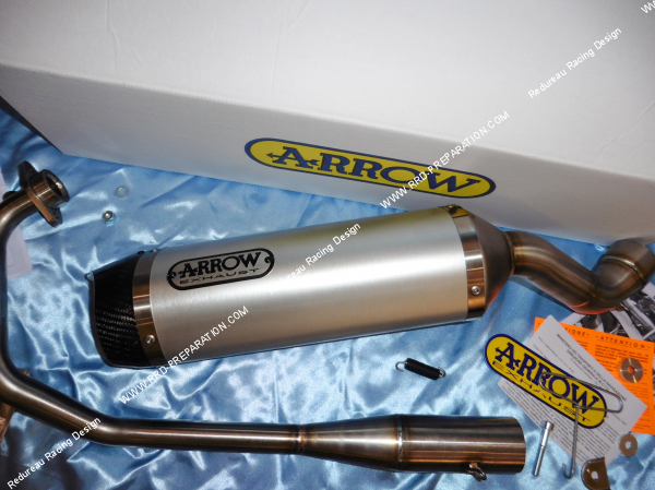 Photo du silencieux et du collecteur d'échappement  ARROW STREET THUNDER pour moto Suzuki GSX-S et GSX-R 125 2017, 2018