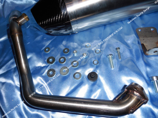 Photo du collecteur de pot d’échappement MALOSSI RX pour maxi scooter HONDA DYLAN, PS, SH, KEEWAY OUTLOOK... 125cc, 150cc...