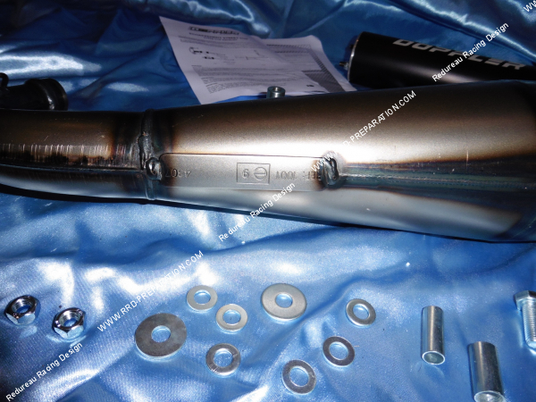 Photo du corps de pot d'échappement DOPPLER pour Peugeot 103 SPX, RCX, CLIP & MVX bras carré