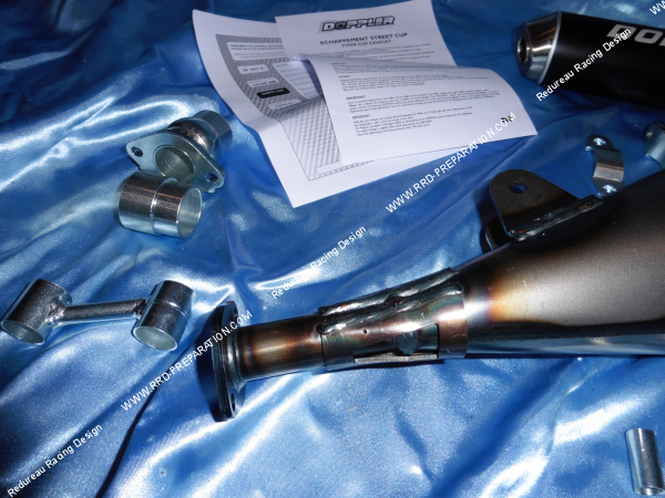 Photo des renforts de soudure sur le pot d'échappement DOPPLER STREETCUP pour PEUGEOT 103 SP, MV, MVL, LM, Vogue