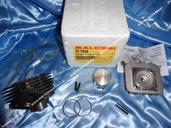 Photo du cylindre et piston Ø47mm fonte MALOSSI pour CAGIVA CITY 50