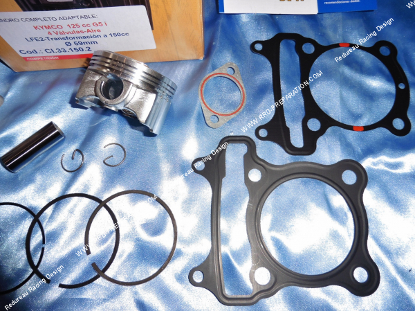 Photo du moteur 150cc ITALKIT Ø59mm aluminium pour scooter chinois 4T GY6 / LEB1 / LFE2 / G5 i (moteur SR25) 4 soupapes