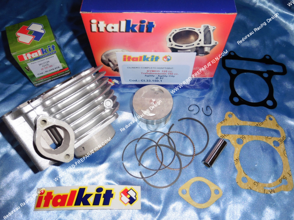 Photo du kit 150cc ITALKIT Ø57mm aluminium pour KYMCO AGILITY, CITY 125