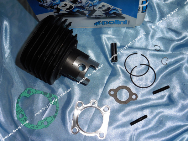 Photo du cylindre piston POLINI 70cc Ø46mm fonte PIAGGIO VESPINO F9, VELOFAX, GILERA ALX, GSA, TOLEDO