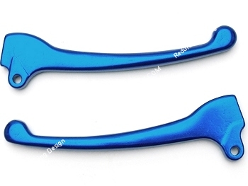 paire leviers frein tnt scooter 50cc piaggio typhoon couleur bleu