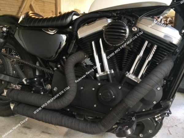 BANDE THERMIQUE échappement noire moto