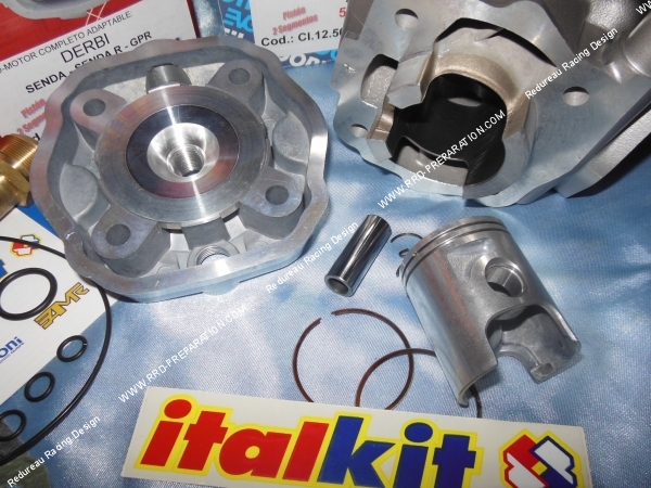 piston culasse Kit 50cc haut moteur Ø39.86mm ITALKIT Racing bi-segment aluminium DERBI euro 1 & 2