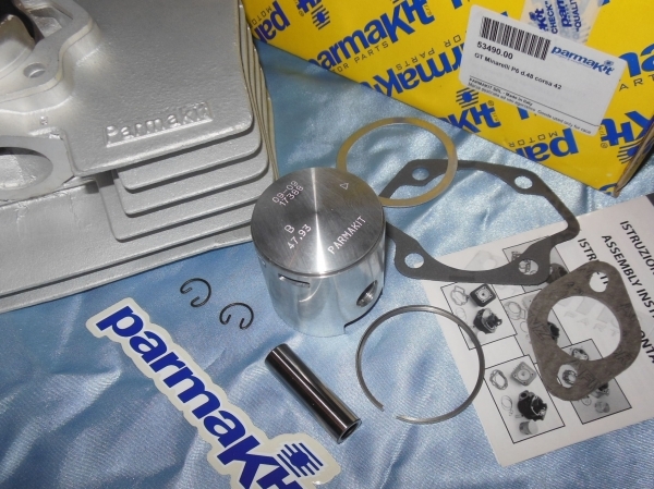 piston joints Kit 78cc Ø48mm PARMAKIT Racing course 42mm aluminium pour minarelli P6