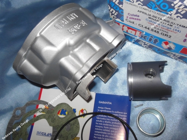 piston Kit 80cc ITALKIT Racing aluminium Ø48mm (spécial course 44mm, sans culasse) pour minarelli am6