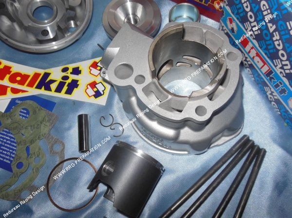 piston Pack ITALKIT Racing 80cc Ø48mm pour mécaboite moteur minarelli am6