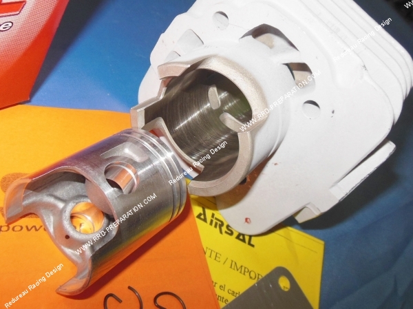 piston entrant Kit 50cc Ø40mm avec culasse AIRSAL aluminium bi-segment PIAGGIO  GILERA Air (Typhoon, NRG...)