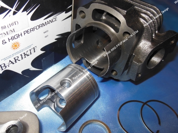 piston entrant Kit 70cc Ø47mm BARIKIT bi-segment fonte (axe de 10mm) minarelli horizontal air (ovetto, neos, ...)