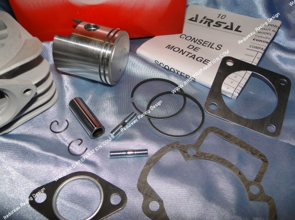 piston joint kit 70cc 47,6mm airsal luxe aluminium bi segment scooter piaggio air