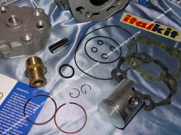 piston kit 50cc 39,86mm italkit sport bi segment aluminium avec culasse derbi euro 1 et 2