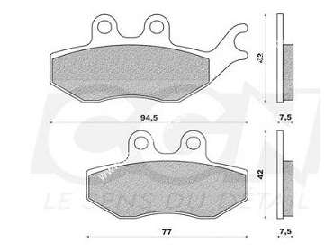Plaquettes de frein NEWFREN pour RIEJU RS2 Matrix, Naked, RS3, KEEWAY TX 50 & 125cc, maxiscooter ITALJET...
