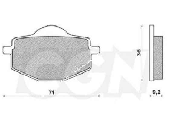 Plaquettes de frein TEKNIX pour scooter 125cc et 50cc à boite YAMAHA Cygnus, MBK Flame, MBK X-power...