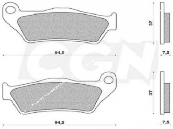 Plaquettes de frein TEKNIX pour scooter 125cc et moto 125cc YAMAHA X max, Majesty, Thunder, Burgman, Yzf...