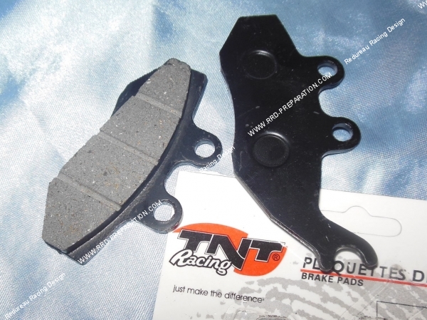 vue Plaquettes de frein TNT Racing avant pour maxi-scooter PIAGGIO HEXAGON, GILERA DNA... 125cc