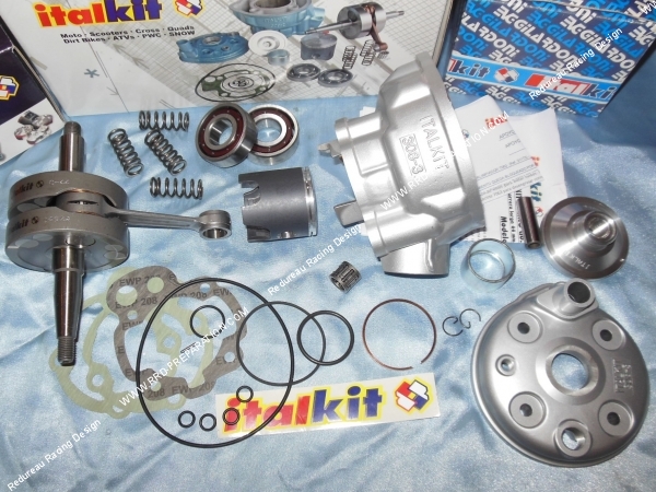 Pack ITALKIT Racing 80cc Ø48mm (avec vilebrequin course 44 bielle 90mm) moteur minarelli am6