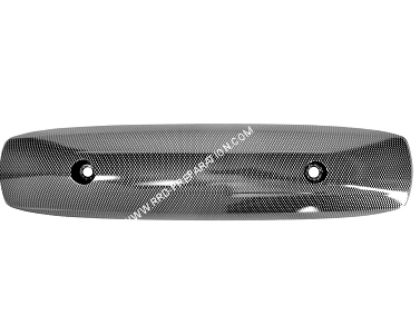 Protection pot d'échappement TNT TUNING couleur carbone maxiscooter YAMAHA T-MAX 500cc 2008 entraxe 255mm
