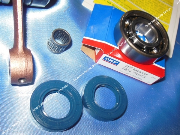 roulement et joint spy Vilebrequin + roulements et spy TOP PERFORMANCES course 40mm pour mécaboite moteur DERBI euro 1 & 2 sauf GPR
