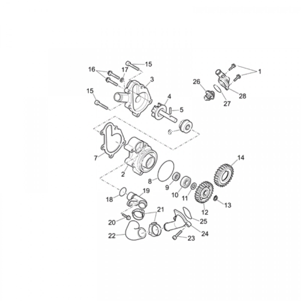 rondelle, pompe à eau, aprilia, moteur, fuite
