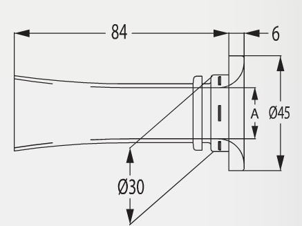 schema Tulipe, prise d'aspiration POLINI pour boîte à air POLINI gros volume universelle