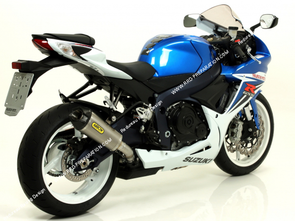 Photo du silencieux d'échappement ARROW THUNDER pour collecteur ORIGINE pour Suzuki GSX-R 750 i.e. de 2011 a 2016
