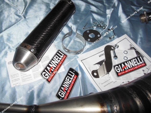 silencieux échappement GIANNELLI passage bas pour APRILIA RS4 50cc 2010 à 2011