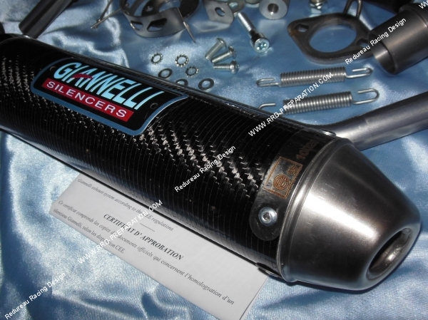 silencieux échappement GIANNELLI passage haut pour APRILIA RX, SX 50cc 2006 a 2009, DERBI SM, X-RACE, X-TREM moteur Derbi euro 3