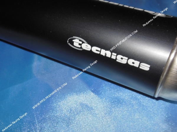 silencieux Pot d' échappement TECNIGAS E-NOX passage haut pour moto PEUGEOT XP6, RIEJU RR, MRX... 50cc