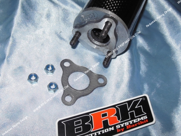 entrée Silencieux, cartouche BRK Compétition compétition 3 trous entre axe 40mm pour DERBI, minarelli am6