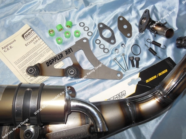 visserie echappement DOPPLER RR7 pour Peugeot LUDIX, SPEEDFIGHT 3, NEW VIVACITY, JET FORCE