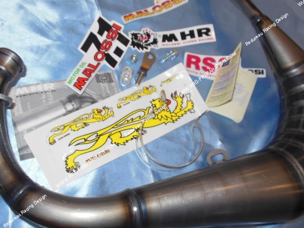 visserie Pot d' échappement MALOSSI MHR GP REPLICA passage sous selle DERBI GPR, APRILIA RS 50cc de 2004 à 2010