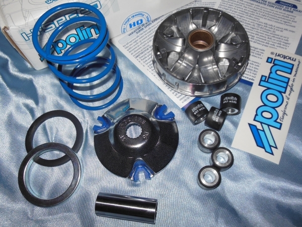 Variateur POLINI HI SPEED (variateur, galets, ressort, ...) pour PIAGGIO (Typhoon, NRG...)