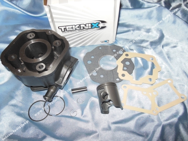 vue cylindre  piston sans culasse Ø40mm TEKNIX fonte DERBI euro 1 & 2