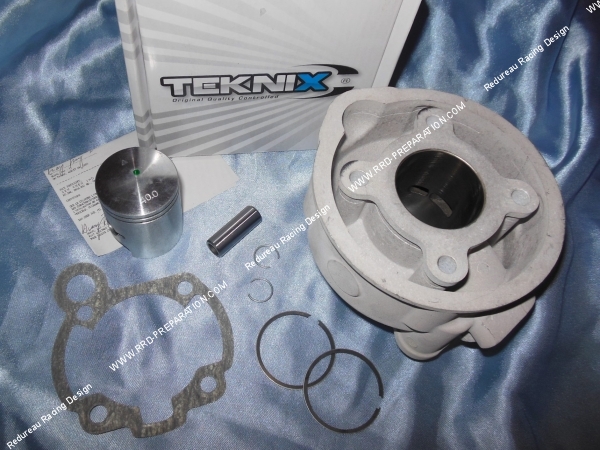 vue piston cylindre  piston sans culasse Ø40mm TEKNIX Type origine aluminium pour mécaboite CPI (type am6)