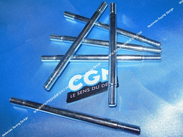 1 goujon M7 X 112mm de cylindre CGN pour Minarelli am6, Derbi, Peugeot 103, Fox et Honda wallaroo
