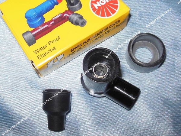 vue Anti-parasite NGK LB10EH résistance 10kΩ pour bougie avec olive (modèle compact)