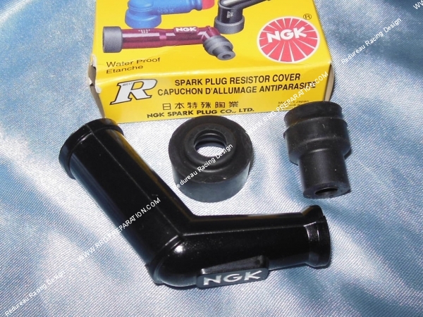 vue Anti-parasite NGK VD10F résistance 10kΩ pour bougie sans olive (modèle long)