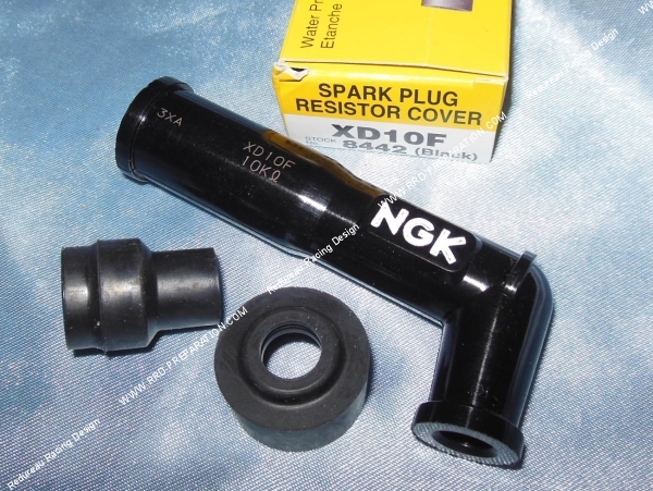 vue Anti-parasite NGK XD10F résistance 10kΩ pour bougie sans olive (modèle long)