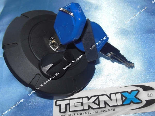 vue Bouchon de réservoir à clé TEKNIX plastique pour moto 50cc YAMAHA DT et MBK X LIMIT avant 2004