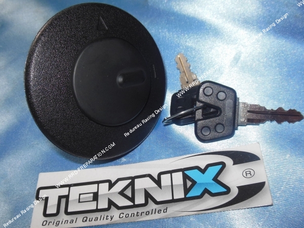 vue Bouchon de réservoir à clé TEKNIX plastique pour scooter 50cc KEEWAY F-ACT, FOCUS, RY8, ...