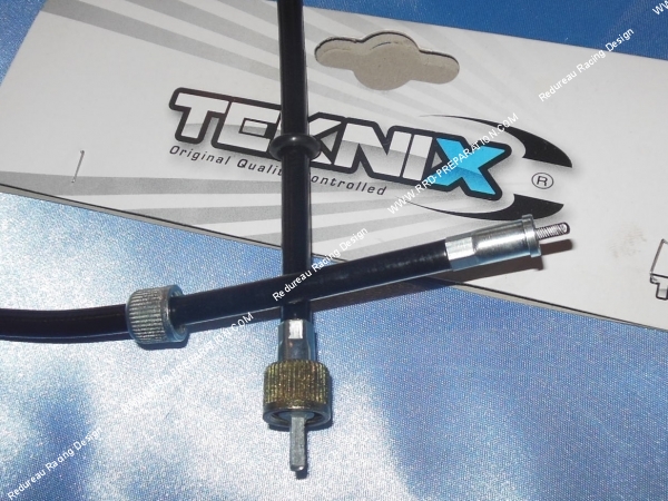 vue Câble transmission compteur  entraîneur sur compteur TEKNIX pour cyclomoteur, mob Peugeot 103 SPX, RCX gros carré, FOX PRO